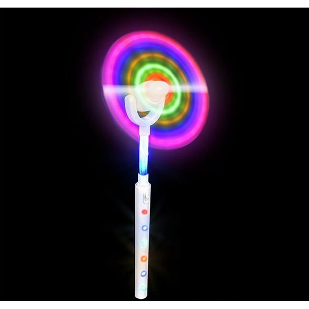 2 Pack 15" SWIVEL SPINNER WAND Light Up Magic Ball Toy Wand for Kids