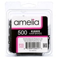 thumbnail image 2 of Amelia Beauty | 1/2in, Black, Elastic Rubber Band Pony Tail Holders | Made in USA, Ideal for Ponytails, Braids, Twists, Dreadlocks, Styling Accessories for Women, Men and Girls | 500 Pack, 2 of 5