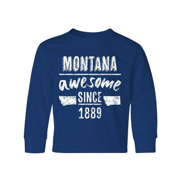 Inktastic Montana Awesome Since 1889 Long Sleeve Youth T-Shirt