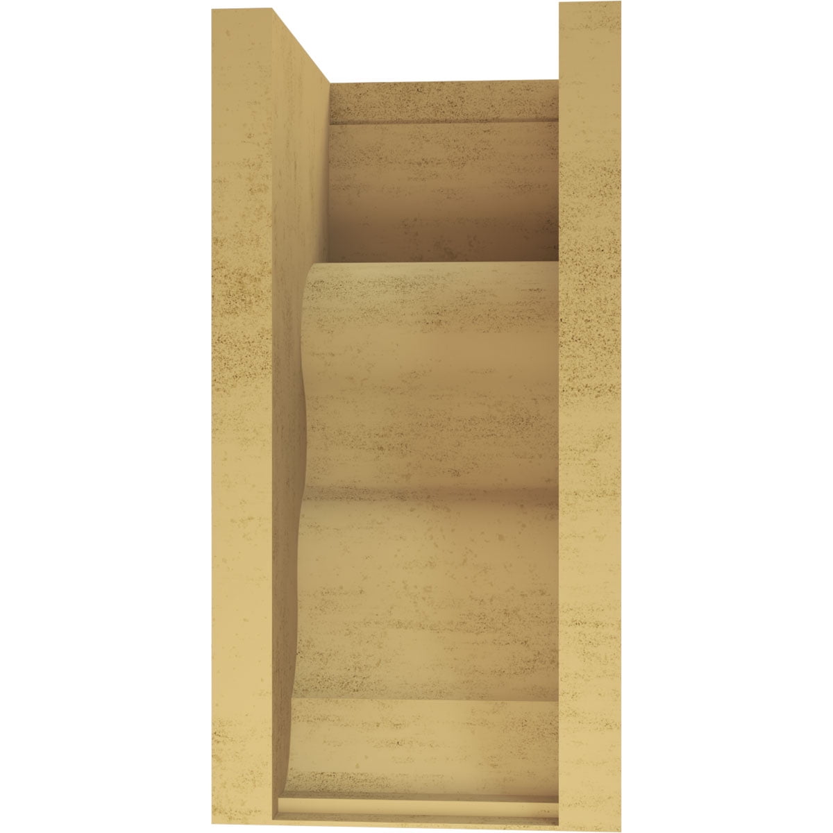 10"W x 10"D x 20"H Wide Highland Rough Cedar Woodgrain TimberThane Corbel, Primed Tan