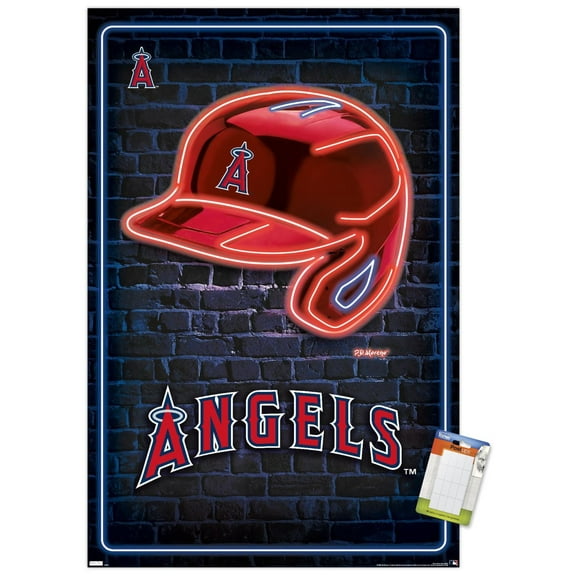 MLB Los Angeles Angels - Neon Helmet 23 Wall Poster, 22.375" x 34"