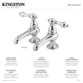 thumbnail image 2 of Kingston Brass Robinet de Lavabo à Double Poignée de Restauration, 2 of 3