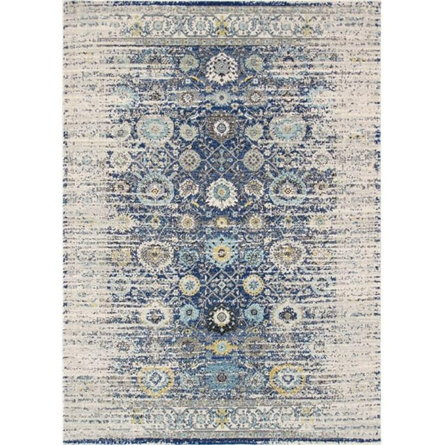 Pasargad PRC-5586N 8X10 8 x 10 ft. Chelsea Design Machine Made & Power Loom Rug, Navy & Ivory