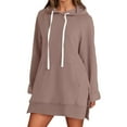 thumbnail image 2 of Hoodie Dress for Women 2025 Long Sleeve Side Slit Hoodies with Pockets Hooded Sweatshirt Hoodie Women Pullover, 2 of 6