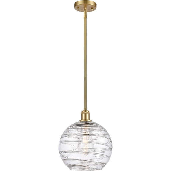 Innovations Lighting  Athens Deco Swirl - 1 Light 10" Stem Hung Mini Pendant Satin Gold