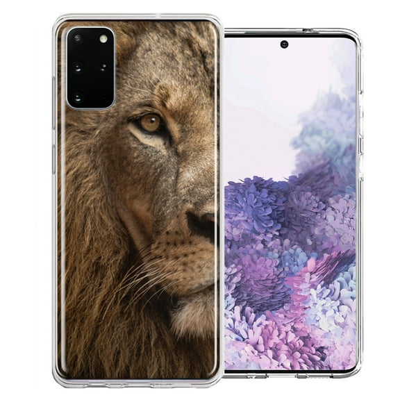 MUNDAZE For Samsung Galaxy S20 Lion Face Nosed Design Double Layer Phone Case Cover
