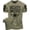 T-Shirt Military Green Branded, variant on Gymish Beast Mode Workout Shirt for Men – Motivational Gym T-Shirt, Athletic Fitness Wear for Lifters, Military Green with Sleeve Logo, Small