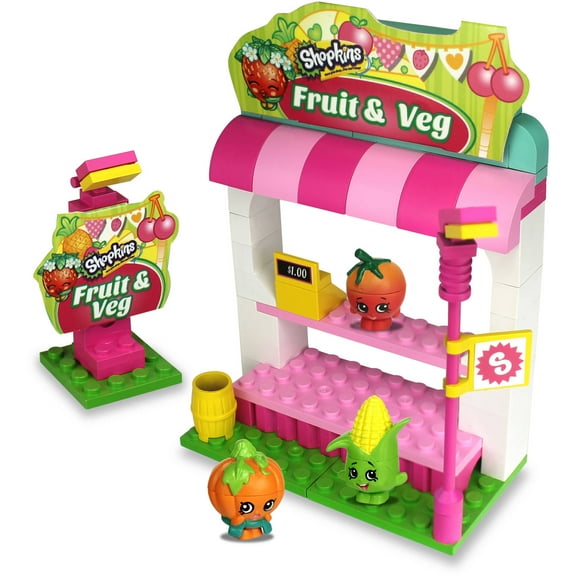The Bridge Direct Shopkins Kinstructions Fruit & Veggie Stand 101 Pc Building Kit