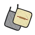 thumbnail image 2 of Caroline's Treasures Rolling Pin on Yellow Pair of Pot Holders, 2 of 3