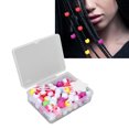 thumbnail image 4 of Hair Braid Beads, Hair Cuffs Large Hole Adjustable Multipurpose With Hair Wearer Storage Box For Jewelry Bracelets Making For Hair Braids Orange,Red,Green,Rose Red,Color Mixed, 4 of 8