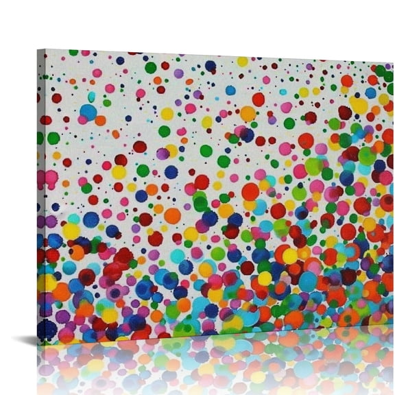 ZFLMY Confetti Damien Hirst Wall Decor Canvas Art for Home Living Room Bedroom Kitchen Bathroom Office Salon Bar, Ready To Hang Room Home Art Decor 16x12in