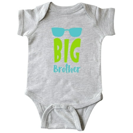 

Inktastic Big Brother Sunglasses Family - Blue Green Gift Baby Boy Bodysuit