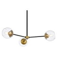 thumbnail image 3 of Briggs 32 inch pendant in black and brass with clear shade, 3 of 8