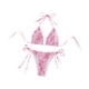 thumbnail image 4 of Bikini triangular de dos piezas con lazos laterales para mujer, ideal para surfear en clubes y viajes. Estilo F, 4 of 9