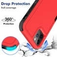 thumbnail image 3 of Allytechgroup Compatible for Apple iPhone 13 Pro Max, Rugged Shockproof Military Grade Protection Dual Layers Hard PC TPU Phone Case for iPhone 13 Pro Max, Red, 3 of 4