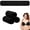 Black, variant on Scheam Cotton Breathable Bra Liners,18 x 3 Inch Under Breasts Sweat Liners,Washable and Reusable Absorbent Pads,Rectangle Thin Breast Pads,for Women Breastfeeding Sweating (3 Pcs Khaki)
