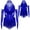 Blue, variant on Latin Dance Dress for Girls Sparkly Tassel Fringe Skirt with Gloves Ballroom Salsa Tango Lyrical Blue 8