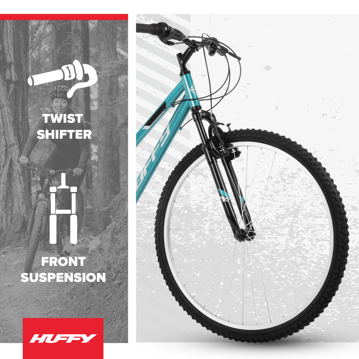 Huffy 29" Rock Creek Mountain Bike, Fits Riders 60"+, Teal, Adult, Women's