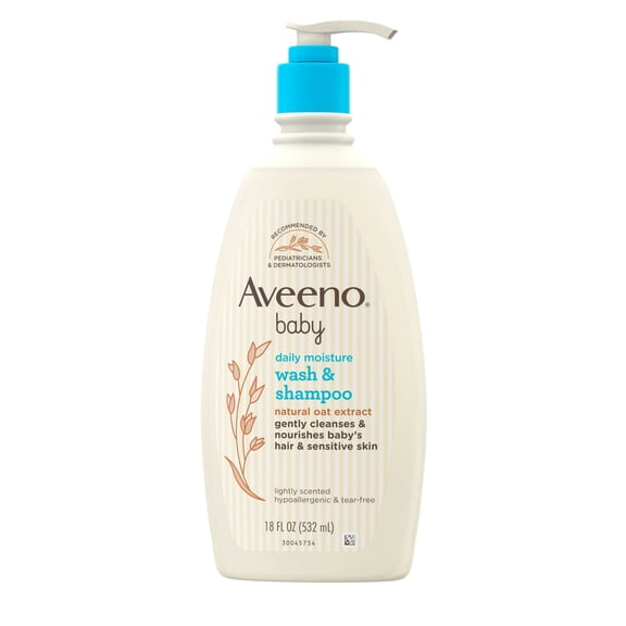 Aveeno Lightly Scented Baby Wash And Shampoo, Tear Free, 18 Oz