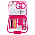 thumbnail image 2 of Needlework Sewing Household Stitching Buttons Box Portable Carrying Travel Needles Emergency Needle-threading Device Reusable Rose Red, 2 of 8