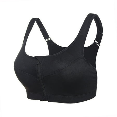 

Women s Zip Front Sports Bra Wireless Post-Surgery Bra Active Yoga Sports Bras