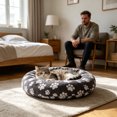 thumbnail image 5 of Win s Way Removable Washable Round Cat Bed Cover, Seasonal Comfort Replacement Mat Cover Pet Accessory, 5 of 5