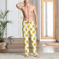 thumbnail image 5 of Mens Pajama Pants - Soft Sleep & Lounge Pants for Men, yellow Bell Pepper Print Cuteness Casual PJ Bottoms Pants with Pockets, 5 of 5