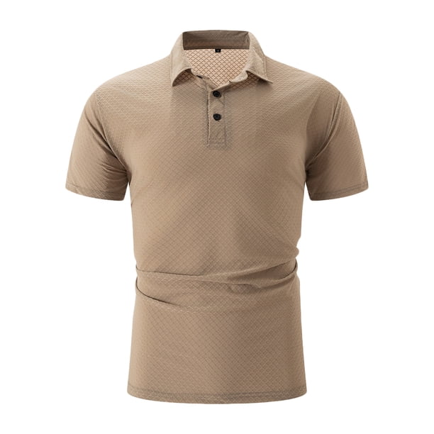 Jersey Elvqul de Caballero Cao Stretch Casual Estampilla Manga Corta con Solapa