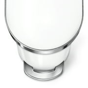 simplehuman Kitchen Trash Can, 45 Liter / 12 Gallon Slim Step Garbage Bin with Soft Close Lid, White