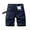 Dark Blue, variant on Men's Cargo Shorts Work Shorts for Men Construction Pockets Zipper Button Shorts Solid Color Fashion Casual Loose Fit Climb Mountains Workwear Pants Army Green L
