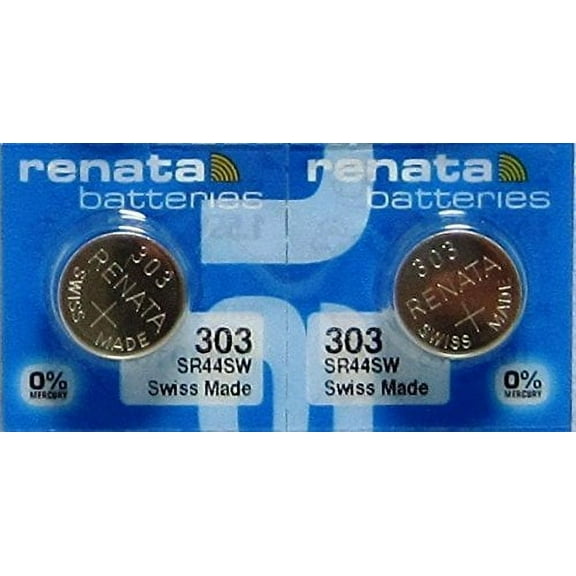 2 Renata 303 SR44SW Watch 0%Hg Mercury Free Battery Batteries
