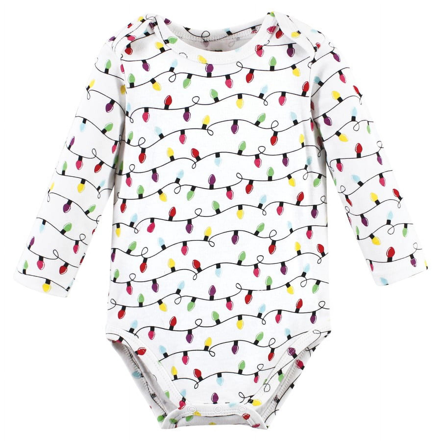 Hudson Baby Cotton Long-Sleeve Bodysuits, 3-Pack, Newborn- 24 Months