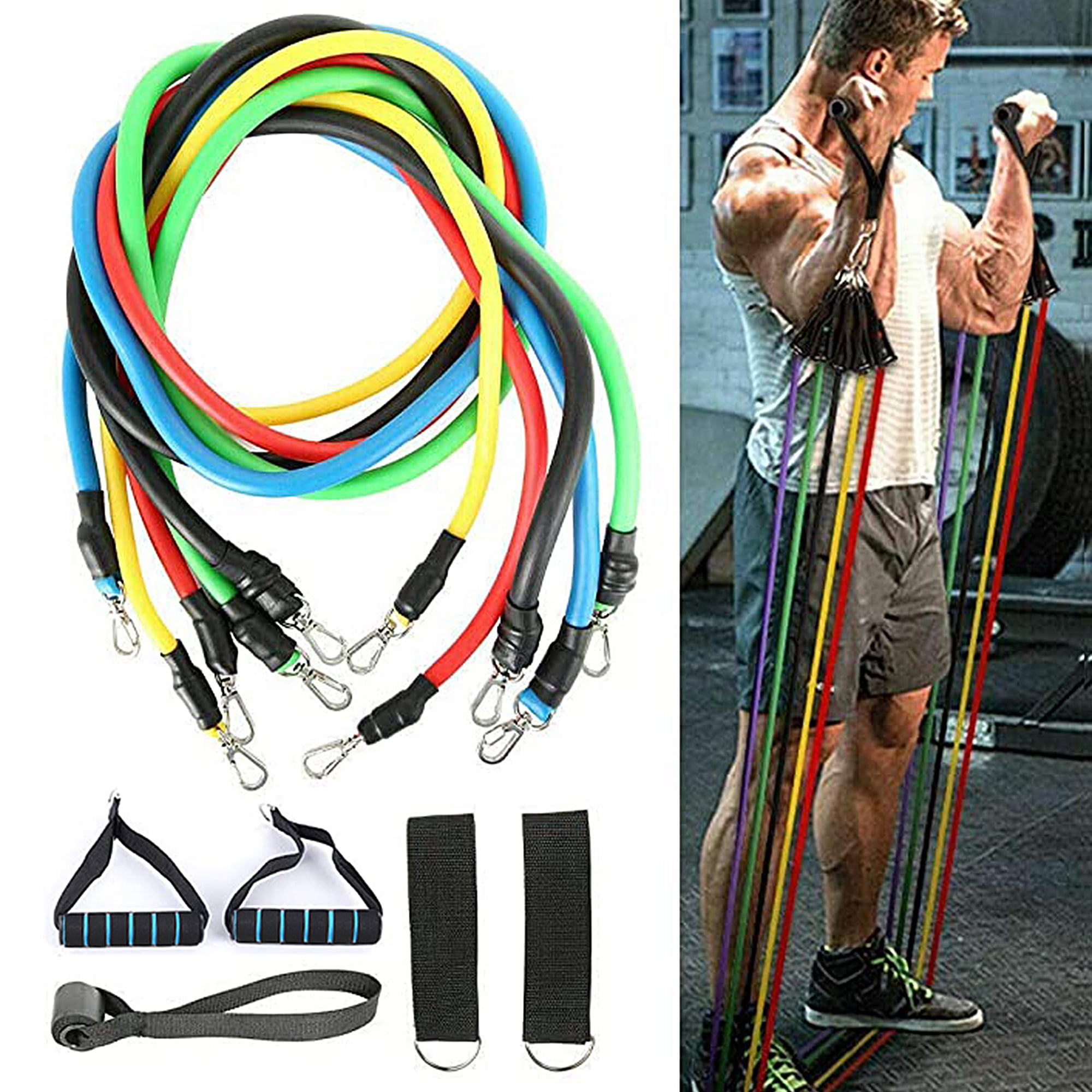 Details about   11pcs resistance bands pull up resistance band set 11 piece set pull rope 
