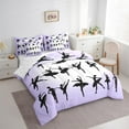 thumbnail image 3 of Homewish Kids Teens Ballet Girl Twin Bedding Sets 7-Piece,Dreamy Princess Bedding Comforter Set Microfiber,Dance Theme Breathable Sheet Sets,Luxury Bedroom Decor,Reversible, 3 of 8