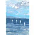 thumbnail image 2 of Meneely, Dan 23x32 Gold Ornate Wood Framed with Double Matting Museum Art Print Titled - Boats and Waves I, 2 of 4