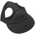 thumbnail image 3 of Gorro deportivo para gatos para mascotas, gorra ajustable para exteriores, rayas de verano, para viajes, embalaje socialme-eu (L - negro) JM, 3 of 5
