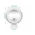 thumbnail image 2 of Espejo de aumento 10x con luz LED y ventosa, o - Espejo de viaje con luz natural regulable para baño, viaje ACTIVE Biensenido a ACTIVE, 2 of 4