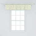 thumbnail image 2 of Ambesonne Floral Window Valance, Poetic Jolly Season Items, 54" X 12", Cream Yellow Green, 2 of 3