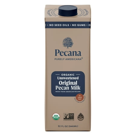 Pecana USDA Organic Pecana Unsweetened Pecan Milk 32 fl oz Carton