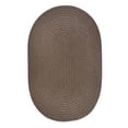 thumbnail image 1 of Indoor/Outdoor Solid Beige Area Rug, Braided Textured Design, 8Ft. X 11Ft. Oval Reversible Carpet, 1 of 2