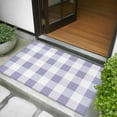thumbnail image 5 of Purple White Buffalo Check 2x3 Door Mat Rug, Farmhouse Plaid Modern Geometric Non-Skid Rubber Backing Large Rectangle Rugs - Living Room Bedroom Home Office, Indoor Floor Mat Carpets Washable Rug, 5 of 9