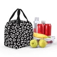 thumbnail image 6 of Lsque Black Leopard Pattern Lunch Bag Women/Men Insulated Lunch Box,Small Leakproof Cooler Food Lunch Containers Reusable High Capacity Lunch Tote Bags, 6 of 6