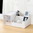 thumbnail image 6 of TZYUDK Multi Drawer Cosmetic Storage Box for Small Items Makeup Brushes Organization Desktop Vanity Counter Classified Compartments White Plastic, 6 of 6