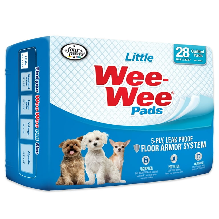Wee-Wee Little Dog Pee Pads 16.5 x 23.5-in, 28 count, Unscented Wee-Wee Little Dog Pee Pads 16.5 x 23.5-in, 28 count, Unscented
