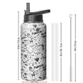 thumbnail image 4 of Cute Halloween 32oz Stainless Steel Tumbler with Handle and Straw – Pumpkin Witch Ghost Travel Mug – Vacuum Insulated Reusable Cup for Fall Gift Women Men, 4 of 5