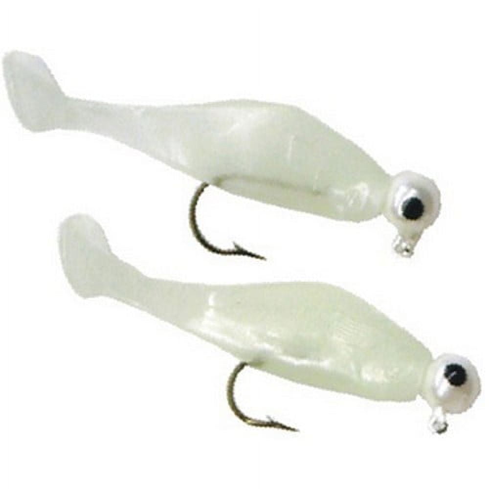 (3 pack) Texas Tackle Factory Killer Shad Rig Softbait Duo Pack, Glow White, 1/8 oz