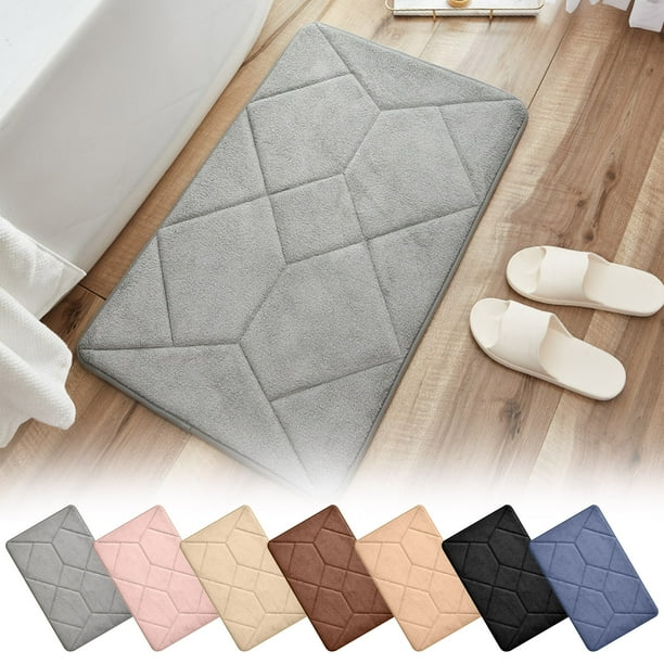 Alfombrillas Alfombrilla de baño de 40x60 cm,color marrón café,absorbente de agua,lavable a máquina,antideslizante,con tejido superabsorbente (1 pieza). Rkxzt