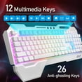 thumbnail image 6 of Wireless Gaming Keyboard and Mouse,RGB Backlit Rechargeable Keyboard Mouse with 5000mAh Battery Metal Panel,Removable Hand Rest Mechanical Feel Keyboard and 7 Color Gaming Mute Mouse for PC Gamers, 6 of 8
