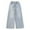 Light Blue1347, variant on MEZZALL Girls Fashion Cute Personality Pants Elastic Waist Wide Leg Jeans Casual Demin Pants With Pockets Versatile Toddler Wear