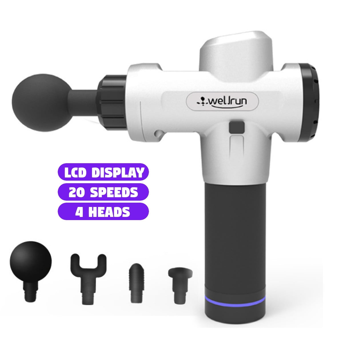 Muscle Massage Gun Handheld Deep Tissue Muscle Massager, LCD 20 Levels